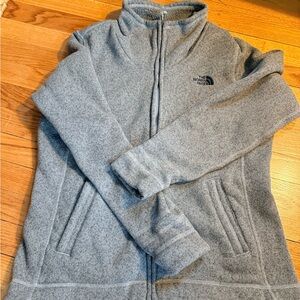 The North Face Gray Full Zip Fleece Jacket | Women’s Large | Cozy Lightweight
